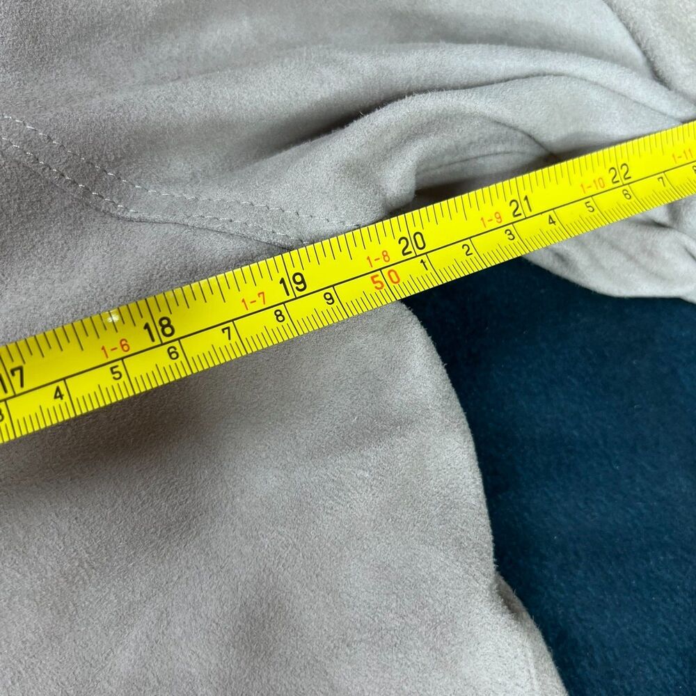 Oakwood NWT 100% Goat Suede Gray Trench Jacket Leather Paris Size XS - Picture 7 of 9